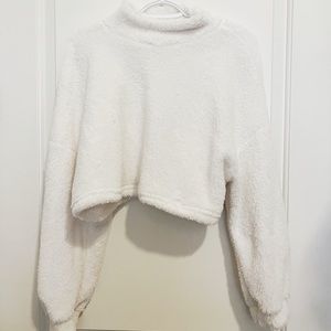 SHEIN Fuzzy Cropped Sweater